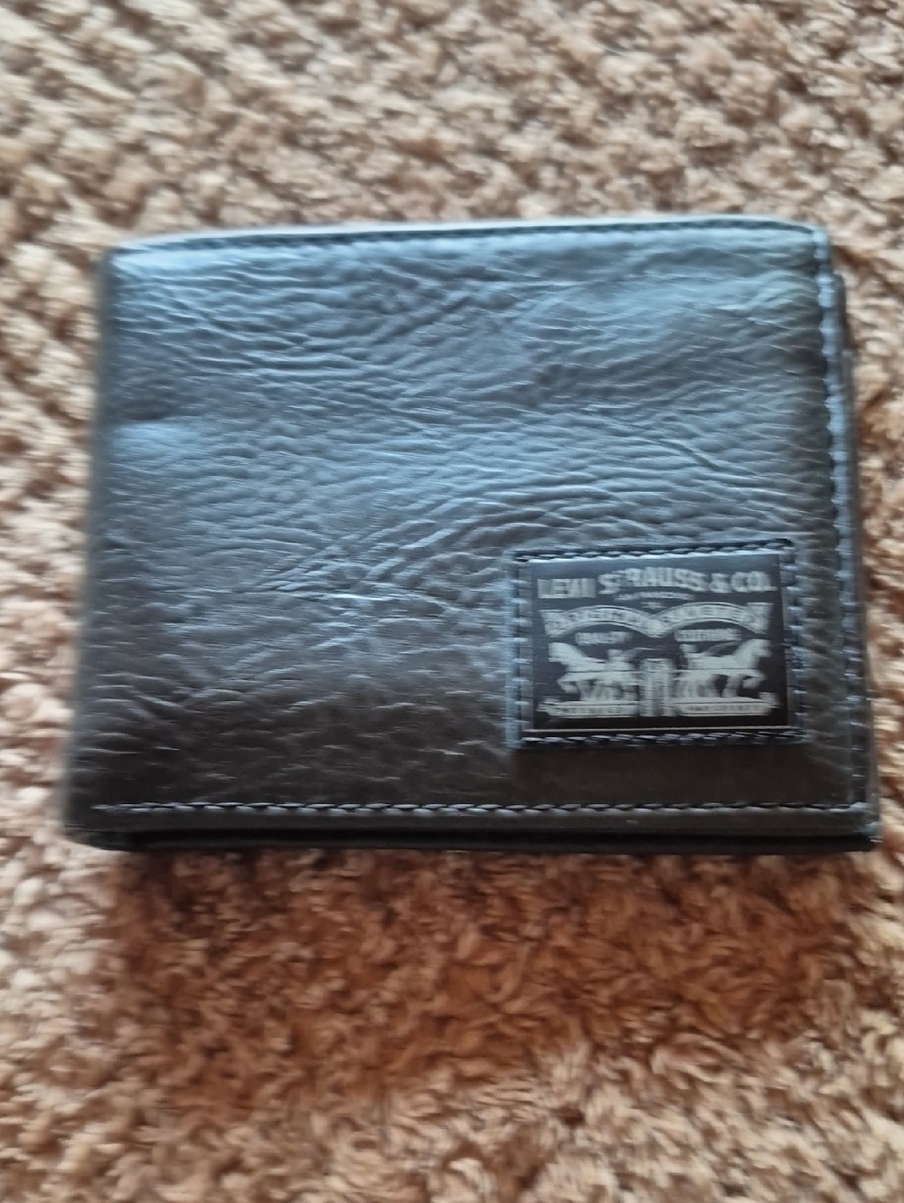 Levi's Black Bi-Fold Wallet with Logo Patch